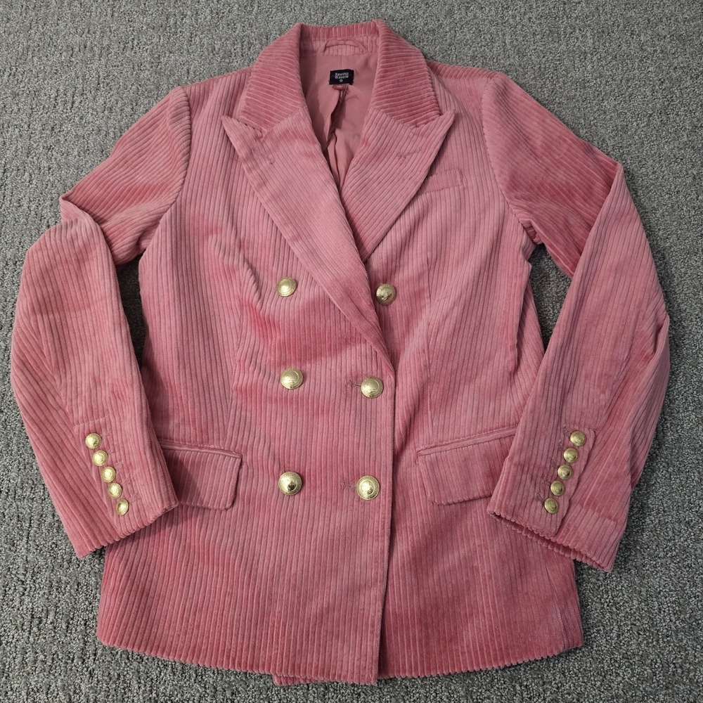 Rowing Blazers x Target Pink Corduroy Double Breasted Blazer Women's Small‎ NWT